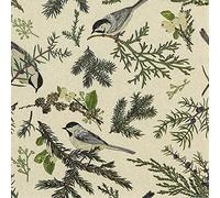 Lot de 20 serviettes Eco Line durables en papier recyclé 100 % oiseaux dans les branches | Forêt, animaux, été, automne, hiver, décoration de table 33 x 33 cm