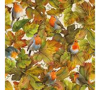 Lot de 20 serviettes en feuilles d'automne - Animaux - Motif animal - Automne - Serviettes d'automne - Décoration de table - Décoration