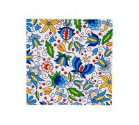 Lot de 20 serviettes en papier 3 plis avec motifs d'art folklorique polonais - Souvenirs de Pologne - Parfait pour la maison, le restaurant, le bureau, la cuisine et la table - (KASZUBY)