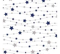 Lot de 20 serviettes en papier 3 plis pour découpage de Noël Daisy décoratives - 33 x 33 cm (Petites étoiles bleu marine et argent)