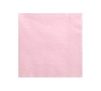 PartyDeco Serviettes en papier Lot de 20 33 x 33 cm 3 couches Rose clair