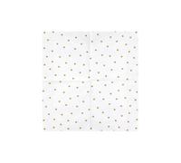 Lot de 20 serviettes en papier blanc curs or 33 x 33 cm