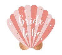 Lot de 20 serviettes en papier Coquillage Bride to be Rose 13,5 x 13 cm