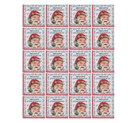 Lot de 20 serviettes en papier de Noël - Serviettes décoratives - Serviettes de Noël imprimées avec motif Père Noël - Serviettes en papier d'hiver