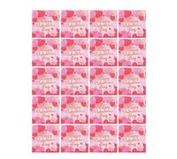 Lot de 20 serviettes en papier de Saint-Valentin en forme de cœur pour décoration de table et de cuisine, pour fête de vacances, décorations de table