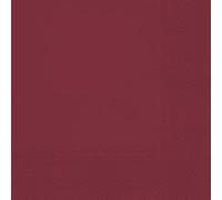 Lot de 20 serviettes en papier de soie décoratives à 3 plis pour le découpage, le déjeuner, 33 cm x 33 cm, bordeaux