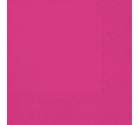 Lot de 20 serviettes en papier de soie décoratives à 3 plis pour le découpage, le déjeuner, 33 cm x 33 cm, fuchsia