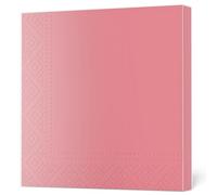 Lot de 20 serviettes en papier de soie décoratives à 3 plis pour le découpage, le déjeuner, 33 cm x 33 cm, rose clair