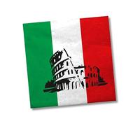 Lot de 20 serviettes en papier DH-Konzept - Pour fêtes - Rouge, blanc, vert