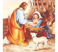 Lot de 20 serviettes en papier "jesus is born naissance-chrétien jésus/noël/33 x 33 cm