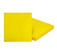Lot De 20 Serviettes En Papier Jetables Carrées Double Épaisseur Pour Boissons, Déjeuners, Boissons, Fête Barbie, Mariage, Noël, Fête À Thème Arc-En-Ciel, Jaune-32CM