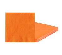 Lot De 20 Serviettes En Papier Jetables Carrées Double Épaisseur Pour Boissons, Déjeuners, Boissons, Fête Barbie, Mariage, Noël, Fête À Thème Arc-En-Ciel, Orange-32CM