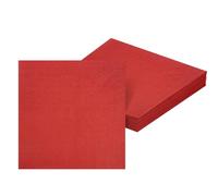 Lot De 20 Serviettes En Papier Jetables Carrées Double Épaisseur Pour Boissons, Déjeuners, Boissons, Fête Barbie, Mariage, Noël, Fête À Thème Arc-En-Ciel, Rouge-32CM