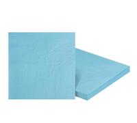 Lot De 20 Serviettes En Papier Jetables Carrées Double Épaisseur Pour Boissons, Déjeuners, Boissons, Fête Barbie, Mariage, Noël, Fête À Thème Arc-En-Ciel, Bleu Ciel-32CM