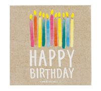 Lot de 20 serviettes en papier kraft Talking Tables Zéro plastique, 33 cm