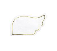 Mellilu Lot de 20 Serviettes en Papier avec Ailes Blanc 32 x 20 cm