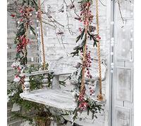 Lot de 20 serviettes en papier Motif balançoire romantique/hiver/Noël 33 x 33 cm