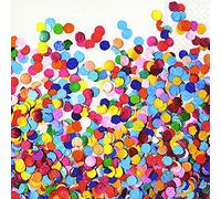 Lot de 20 serviettes en papier Motif confettis Multicolore 33 x 33 cm