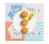 Lot de 20 serviettes en papier motif de lapin de Pâques - Décoration mignonne - Décoration de table - Accessoires de Pâques pour buffet et boulangerie