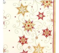 Lot de 20 serviettes en papier motif étoiles et swirls &tourbillons étoiles d'or/or/motifs de noël 33 x 33 cm