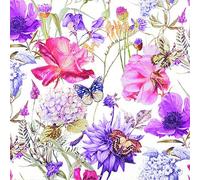 Lot de 20 serviettes en papier Motif poésie sur fleurs 33 x 33 cm