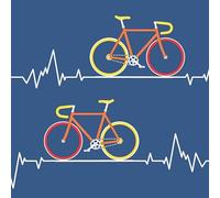 Lot de 20 serviettes en papier motif vélo d'été avec fréquence, bleues, idéales pour le découpage et la technique des serviettes 33 x 33 cm