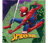 Lot de 20 Serviettes en Papier Spiderman Team up 33x33 cm