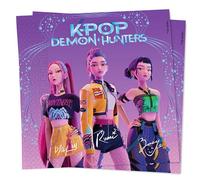 Lot de 20 serviettes K-pop Demon Hunters en papier 33 x 33 cm, décoration de fête d'anniversaire, table pour enfants