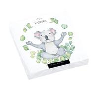 Lot de 20 serviettes koala autour des tourbillons feuilles - Animaux australiens - Exotiques - Zoo - Décoration de table pour enfants - Découpage - Technique de serviette 33 x 33 cm