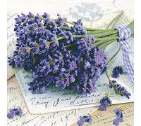 Lot de 20 serviettes Lavender Greetings - Lavande 33 x 33 cm