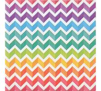 Lot de 20 serviettes papier arc en ciel 33 cm
