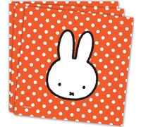 Lot de 20 serviettes rouges - Motif lapin mignon - Pour anniversaire d'enfant et fête - Pukins blancs - 25 x 25 cm - Serviettes en papier - Décoration d'anniversaire d'enfant - Lapin de Pâques