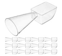 Lot de 20 Set de Set de Cuillères Doseuses Transparentes Graduation | Plastique Clair, Entonnoir Intégré et Poignée Ergonomique, pour Pigments Capillaires et Usage à Maison