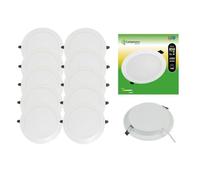 Lot de 20 Spot Encastrable LED Downlight Panel Extra-Plat 12W Blanc Froid 6000K