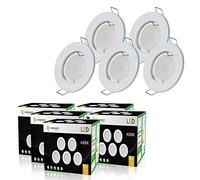 Lot de 20 Spot Led Encastrable complete ronde fixe eq. 50w blanc neutre