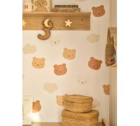 Lot de 20 stickers oursons et nuages beige TU