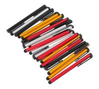 Lot de 20 Stylets Capacitifs en Aluminium pour Écran Tactile | Pointe en Caoutchouc Souple, Prise Confortable Clip, pour Tablette, Borne Interactive et Saisie Précise