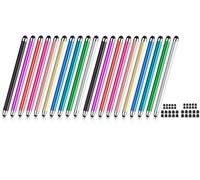 Lot de 20 stylets pour écrans tactiles, stylet capacitif 2 en 1 pour iPad, iPhone, téléphone Android, Samsung Galaxy, tablettes, ordinateurs portables, Chromebook, tous les écrans tactiles