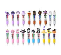 Lot de 20 stylos à bille pour Halloween, fantôme, , sorcière, vacances, 4 couleurs, ergonomiques, à séchage rapide, doux, mignon, pour affaires, journal, écriture, enseignants, études