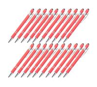 Lot de 20 stylos à bille rétractables en métal avec pointe pour écran tactile 1 mm Écriture fluide pour écrire, journal, dessin inspirant