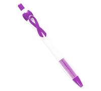 Lot de 20 stylos à bille rétractables en ruban de sensibilisation avec clip pour écriture fluide pour bureau