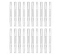 Lot de 20 stylos à vis transparents - 3 ml - Stylo à huile pour ongles avec pointe pinceau - Stylo d'huile cuticule vide - Applicateurs pour gloss à lèvres rechargeable, vernis à ongles, croissance