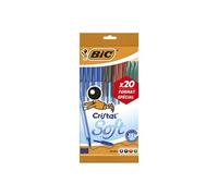 Stylo À Bille Cristal Soft Assortis X 20 Bic