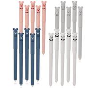Lot de 20 Stylos Gel Animaux Effaçables avec Encre Thermosensible Set, 2-In-1- Stylo Effacable pour Enlever l'encre, Diamètre de la Pointe 0,5 MM Gomme pour Les Besoins d'écriture Quotidiens