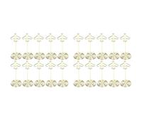 Lot de 20 supports à clip pour mémo, numéro de table, carte de visite, photo et avion Doré