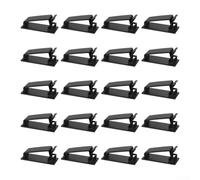 Lot de 20 supports de câbles auto-adhésifs, organisateur pratique de fixation de cordon pour organiser les fils lâches pour économiser de l'espace dans les scénarios de maison et de bureau (noir)