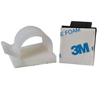 Lot de 20 supports de câbles autocollants Blanc 8 mm 3 m