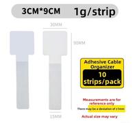 Lot de 20 supports de câbles avec dos adhésif fiable pour sécuriser et gérer les câbles et fils fins (blanc)