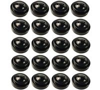 Lot de 20 supports de drapeau de bureau noirs à 2 trous en plastique avec base ronde - Pour maison, bureau, conférence, bureau
