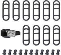 Lot De 20 Supports De Lumière De Vélo,10 Balles En Silicone Pour Vélo,10 Clips À Crochet,Bande En Caoutchouc,Fermeture De Vélo Avec Supports De Guidon En Silicone Pour Lampe De Poche Led De